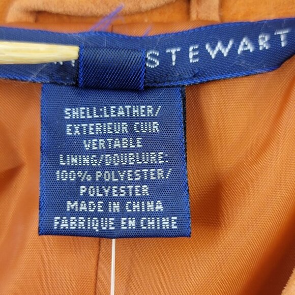 Catherine Stewart Women Leather Jacket Cider Color Zip Front Medium Fall New - Picture 2 of 13